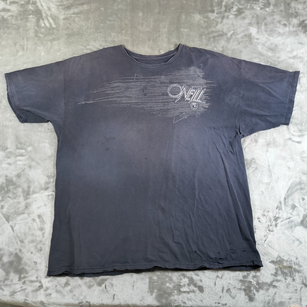 Vintage Oniell Shirt Mens XXL Black Surf Skate Y2k 90s Distressed Thrashed Faded
